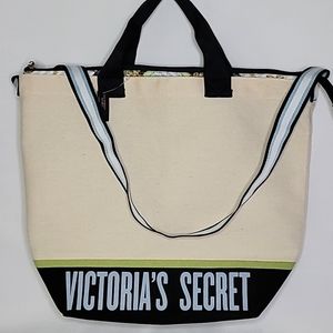 💰NWT! VICTORIA'S SECRET ▪︎ CANVAS BEACH TOTE WITH INSULATED COOLER